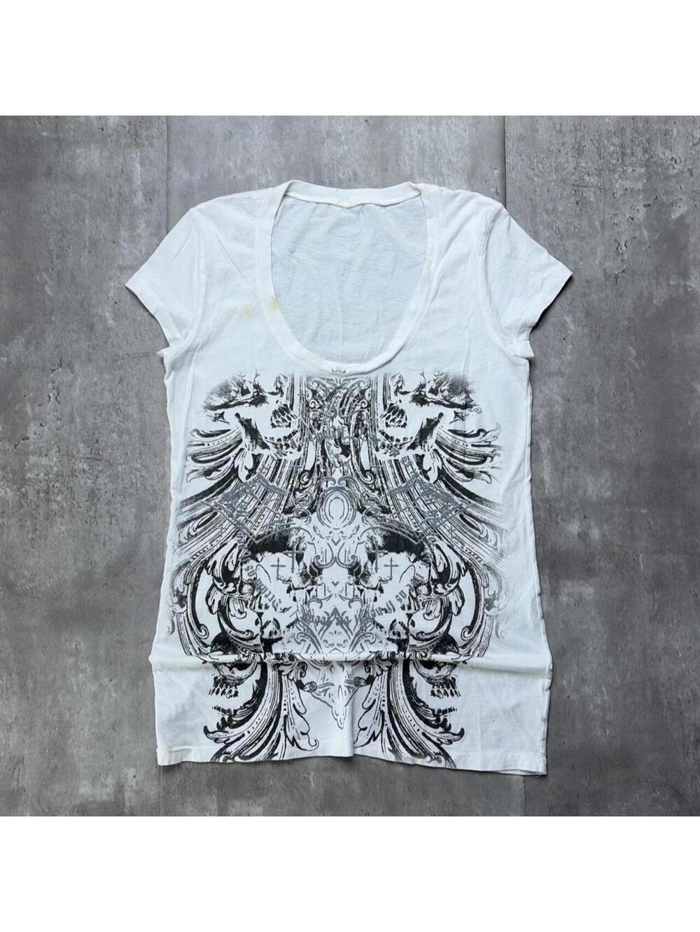Y2K White Skater Grunge Gothic Skater Women’s T-Shirt